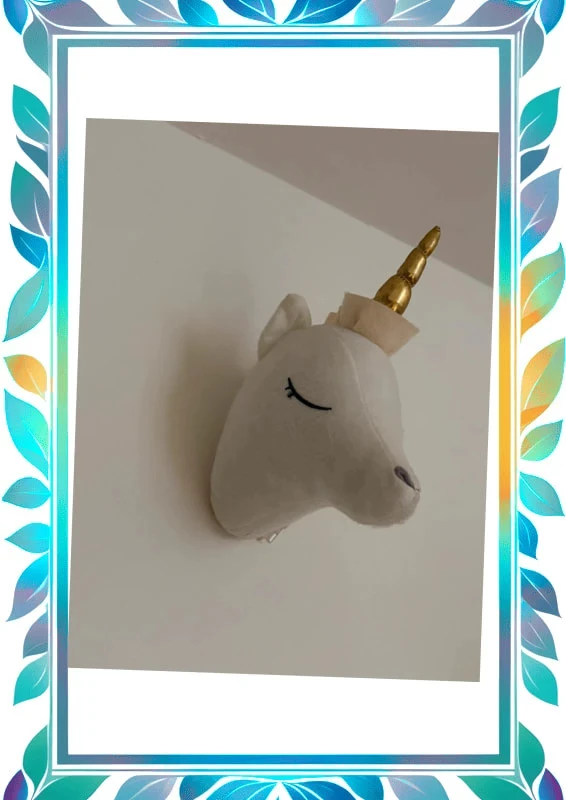Tête licorne murale